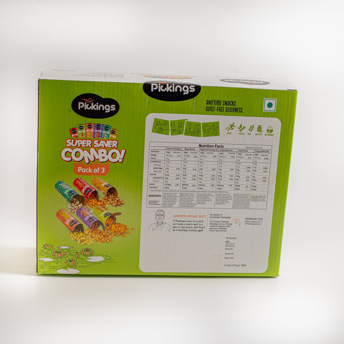 Magic Masala, Pineapple & Cheese,   Himalayan Salt & Pepper (PACK of 3)