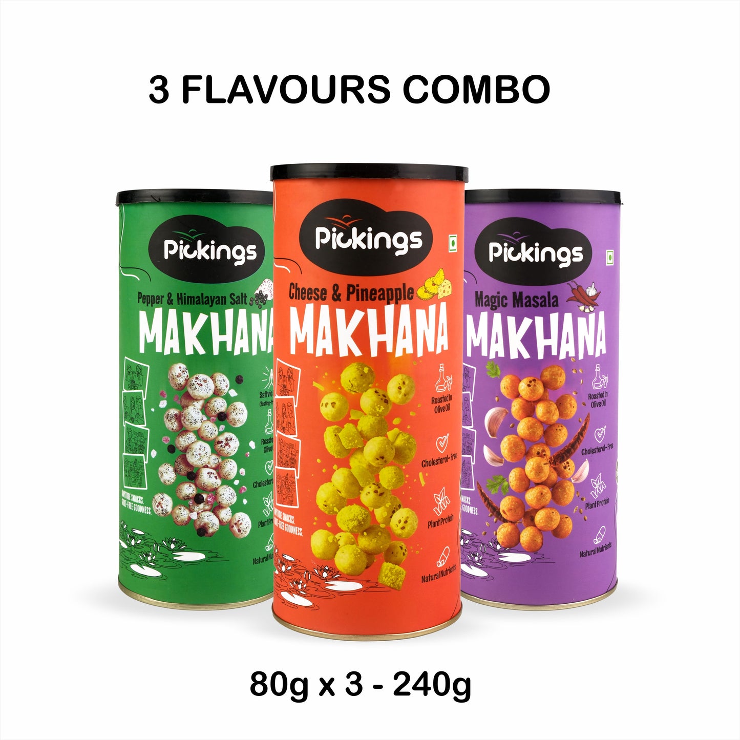 Magic Masala, Pineapple & Cheese,   Himalayan Salt & Pepper (PACK of 3)