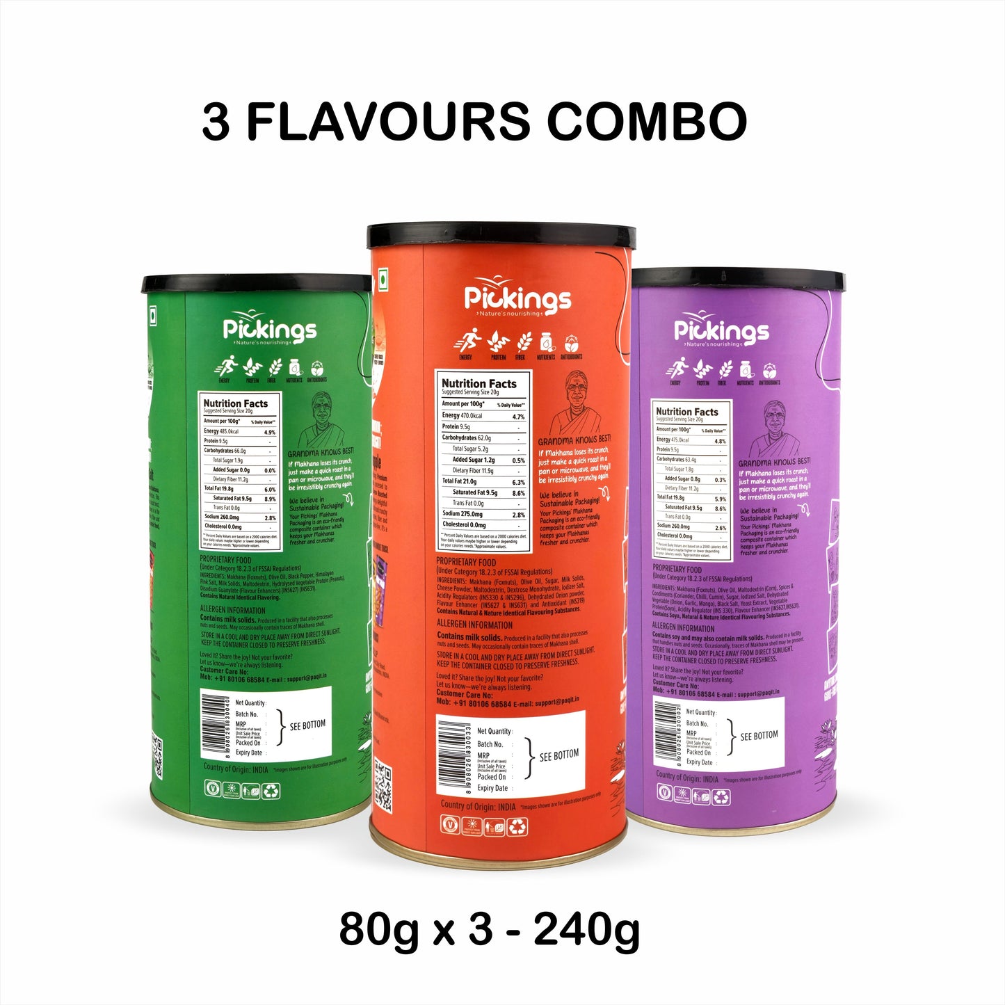 Magic Masala, Pineapple & Cheese,   Himalayan Salt & Pepper (PACK of 3)