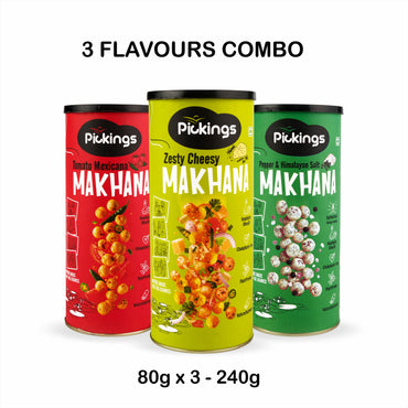 Zesty Cheesy roasted makhana snack combo

