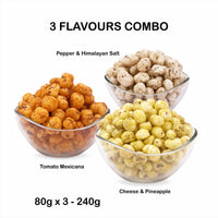 Pineapple & Cheese,  Himalayan Salt & Pepper, Tomato Mexicana (PACK of 3)