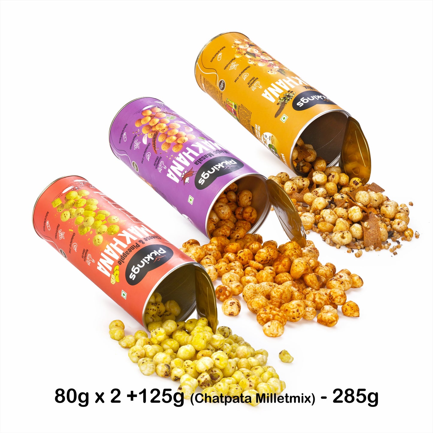 Magic Masala, Pineapple & Cheese, Chatpata Makhana Millet Mix (PACK of 3)