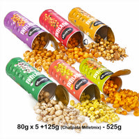 Pineapple & Cheese, Zesty cheesy, Magic Masala, Chatpata Makhana Millet Mix,  Himalayan Salt & Pepper, Tomato Mexicana (PACK of 6)